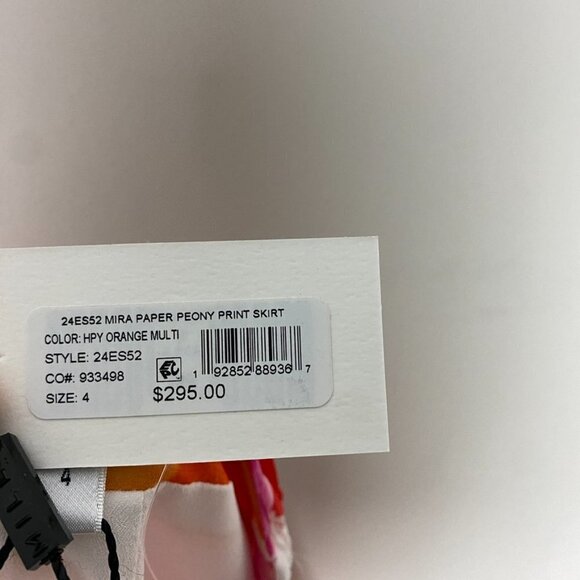 Milly Mira Paper Peony Print Skirt Mini Floral Womens 4 Ruffle Scrunched - Picture 5 of 8